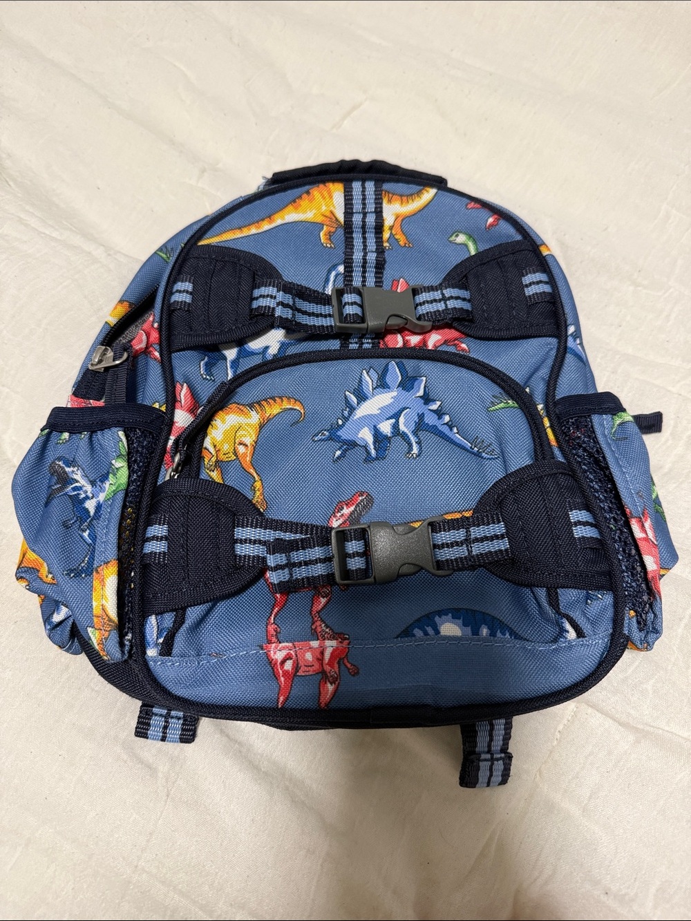 Pottery Barn Kids Blue Dinosaur Print Backpack